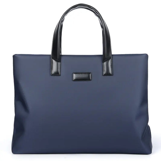 Navy blue briefcase front view - clean business style