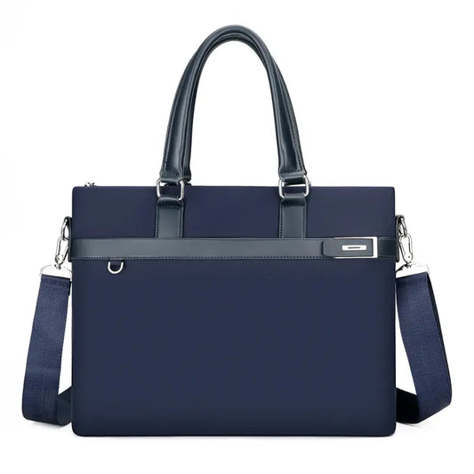 Black briefcase front view - clean professional design