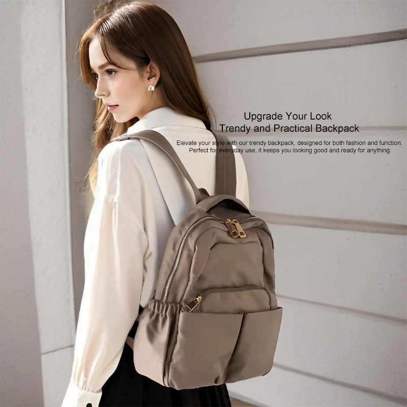 Nylon Laptop Backpack for Women – 14” Padded Compartment, Multi-Pocket