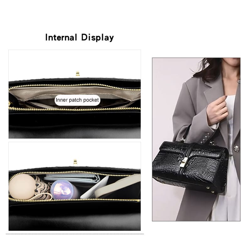 Sling bag for women interior structure with lining