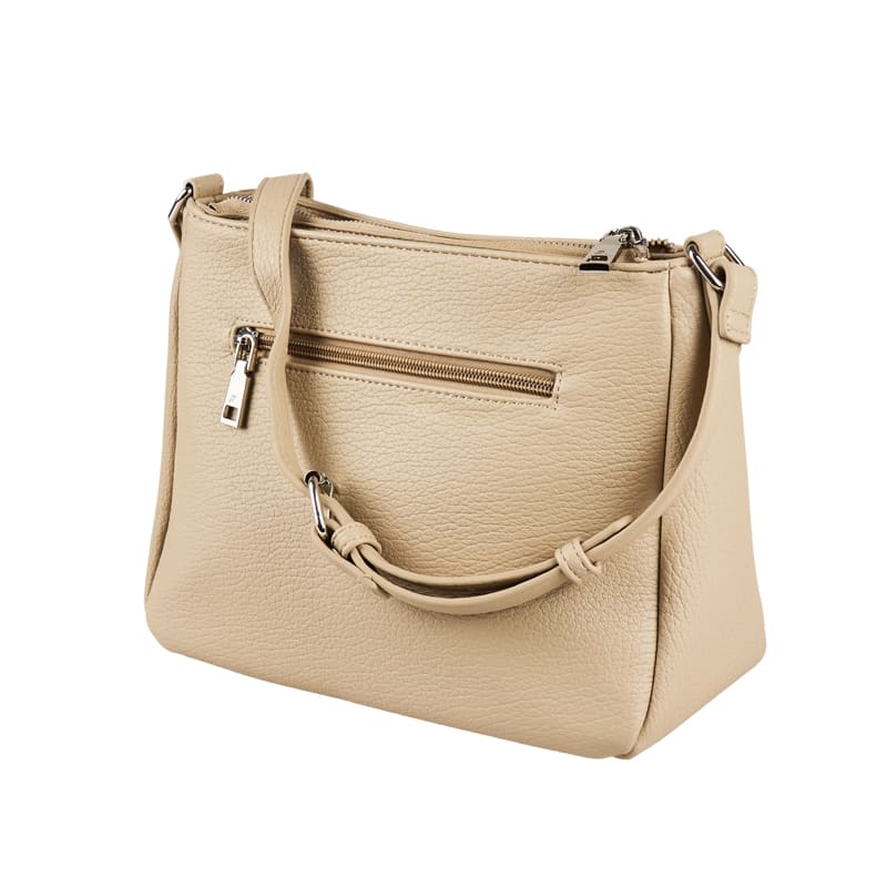Modern white synthetic leather shoulder bag with adjustable removable strap, perfect for international OEM/ODM partnerships.