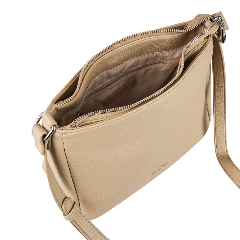 Customizable white shoulder bag crafted from durable synthetic leather, ideal for brands seeking OEM and ODM solutions.
