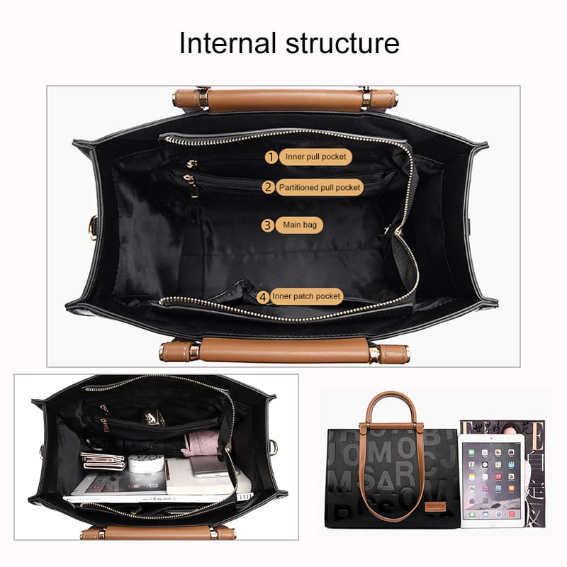 Hand bag women best quality interior pocket structure