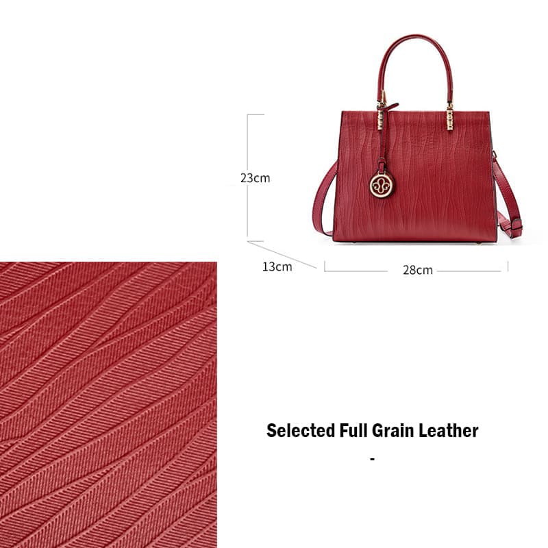 A Cowhide Leather Handbag Women Shoulder bag Elegance Crossbody Product Parameters