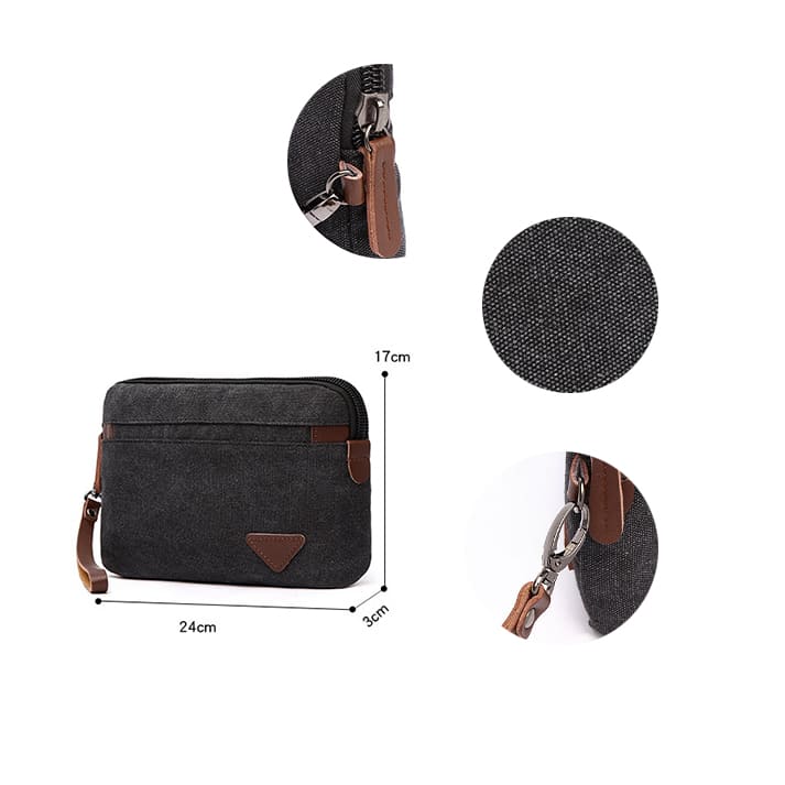 Simple Canvas Clutch Wallet - Minimalist Purse Bag-3012- Guangzhou, China professional bags & case manufacturer - Support custom and OEM