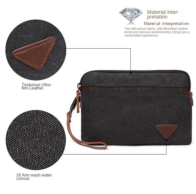 Simple Canvas Clutch Wallet - Minimalist Purse Bag-3012- Guangzhou, China professional bags & case manufacturer - Support custom and OEM