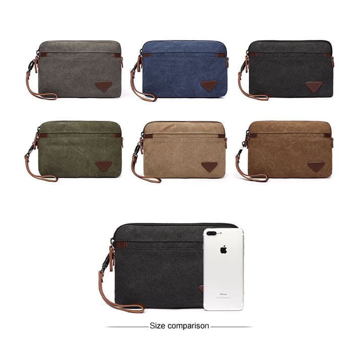 Simple Canvas Clutch Wallet - Minimalist Purse Bag-3012- Guangzhou, China professional bags & case manufacturer - Support custom and OEM