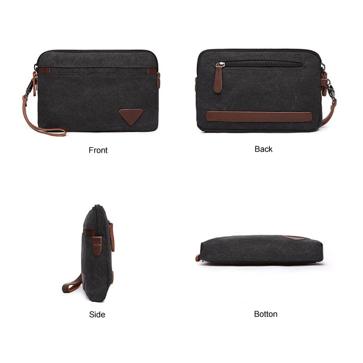 Simple Canvas Clutch Wallet - Minimalist Purse Bag-3012- Guangzhou, China professional bags & case manufacturer - Support custom and OEM