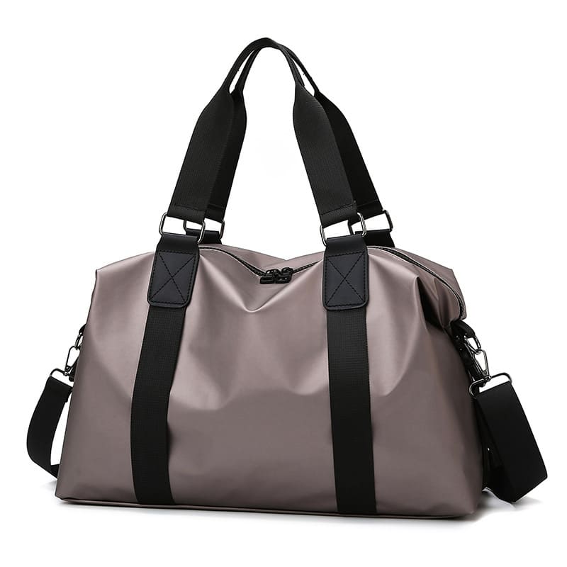 Durable purple oxford fabric bag with reinforced stitching and adjustable shoulder strap, available for OEM and ODM customization.