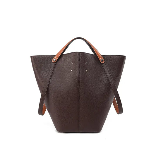 Vintage Large Capacity Commuter Bucket Bag view 5