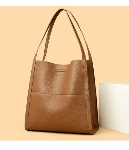 Range Bags Tote Bag Side Angle - Elegant PU Leather Handbag Profile