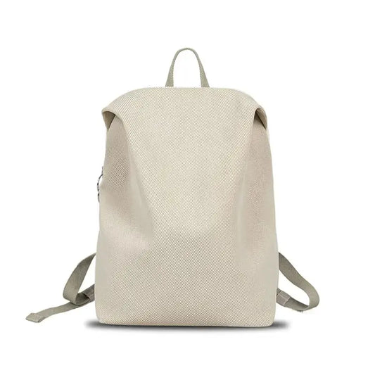 Women nylon backpack soft lightweight for commuting Apricot