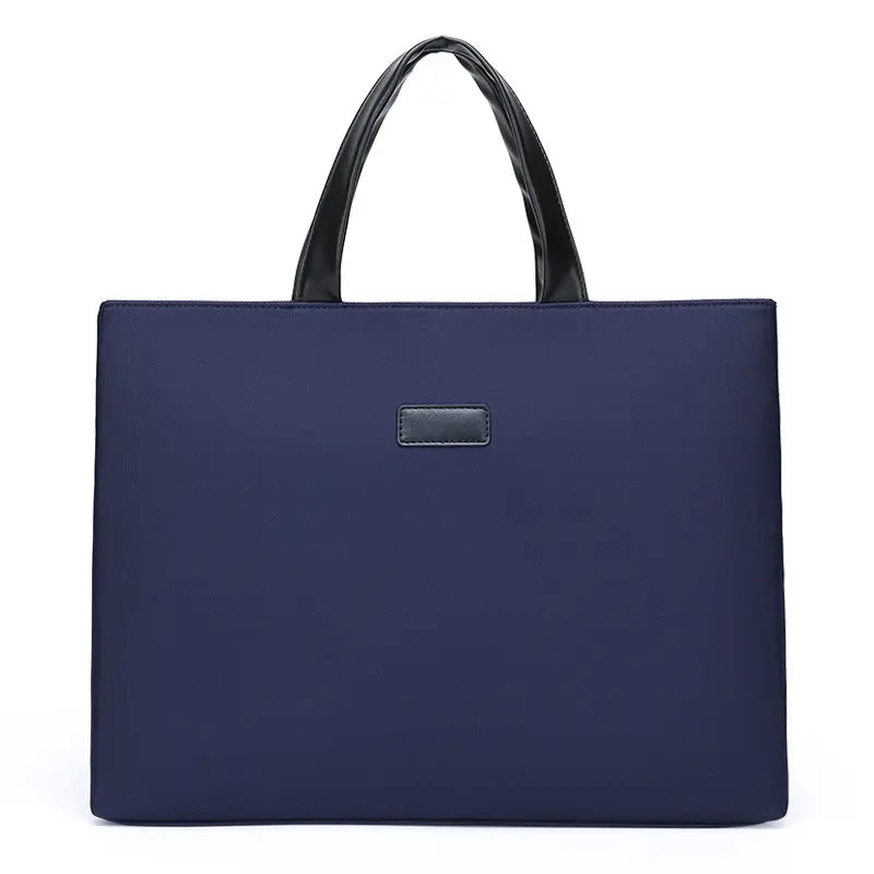 Navy blue briefcase front view - clean business style