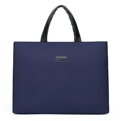 Navy blue briefcase front view - clean business style