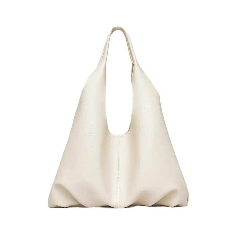 Soft PU Leather Hobo Tote Bag - Handle Detail - Comfortable Shoulder Handle