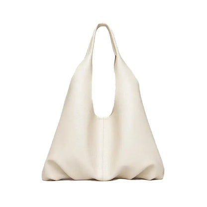 Soft PU Leather Hobo Tote Bag - Handle Detail - Comfortable Shoulder Handle