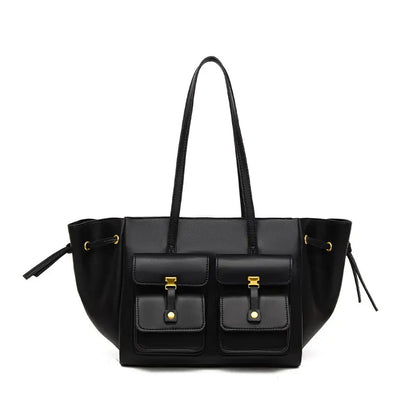 PU Leather Tote Bag for Women Black view 4
