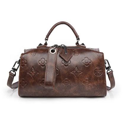 women's barrel handbag wholesale lifestyle shot - casual daily wear