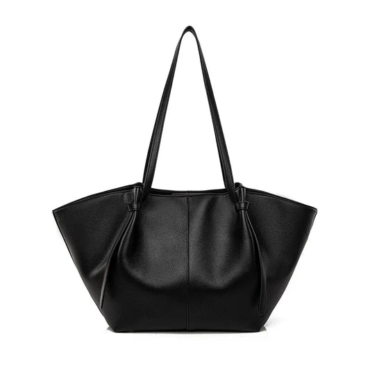 Women's Large Capacity PU Leather Tote Bag Beige view 3