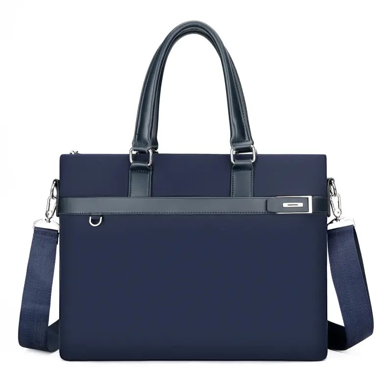 Black briefcase front view - clean professional design