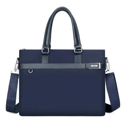 Black briefcase front view - clean professional design