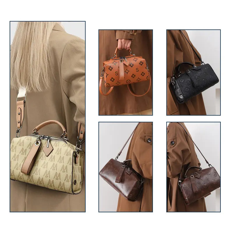 women's barrel handbag wholesale shoulder strap detail adjustable