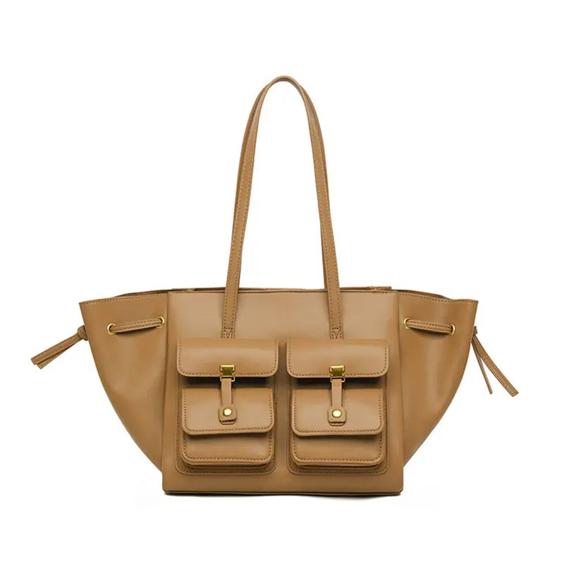 PU Leather Tote Bag for Women Tan view 2