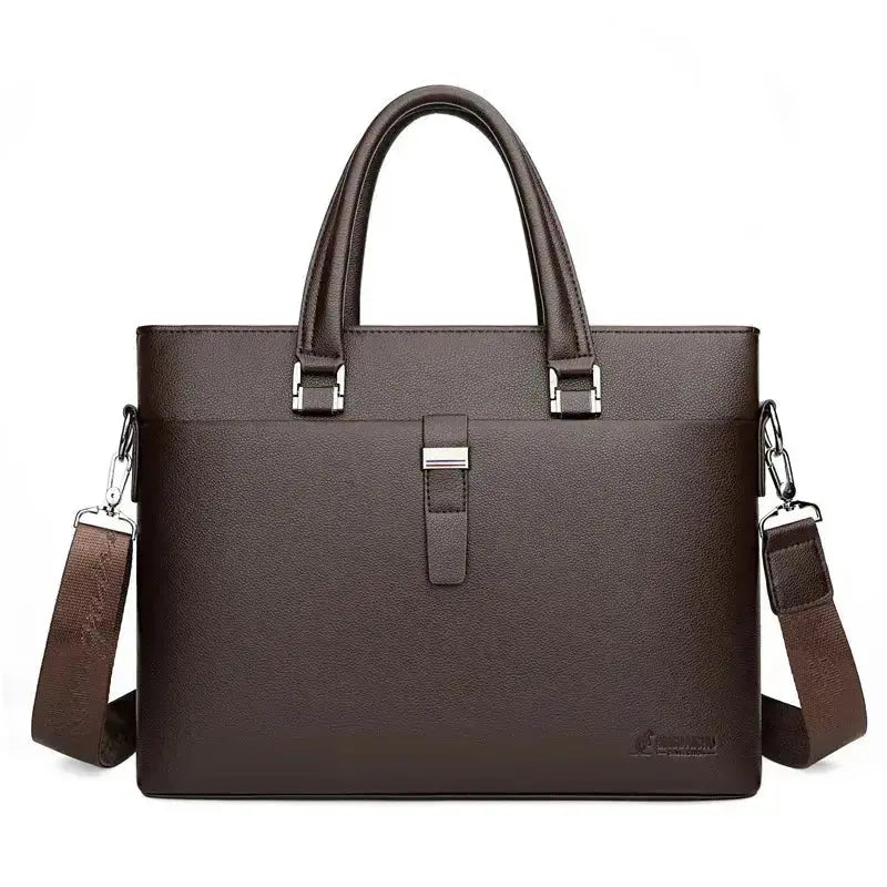 Men's Messenger Bag Lifestyle Shot - Business Commute Scenario