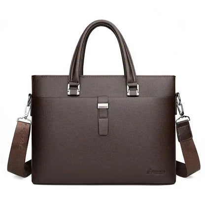 Men's Messenger Bag Lifestyle Shot - Business Commute Scenario
