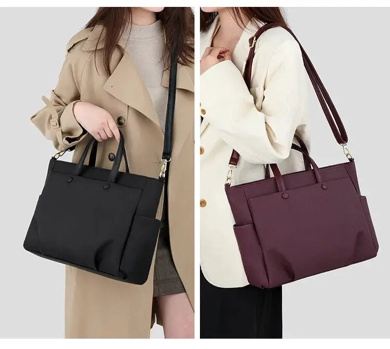 Professional Women's Tote Bag Top View - Multiple Carrying Options
