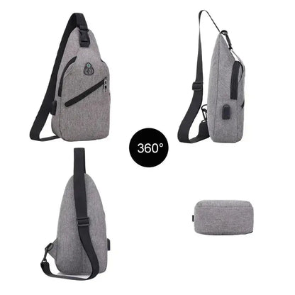 Range Bags Oxford Sling Bag Side Profile - Slim 17×9×33cm Design for Travel
