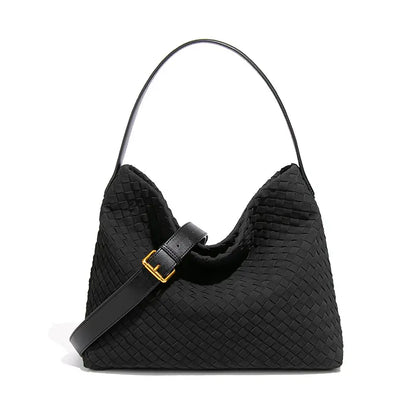Woven Hobo Shoulder Tote Bag - 360 Degree View - All Angles