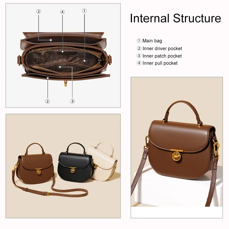 PU leather saddle bag size and detail 21x9x17cm 120cm adjustable strap