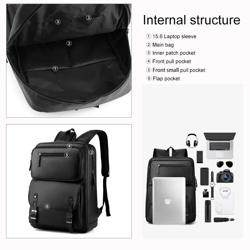 Range Bags Vintage Backpack Interior - Laptop Compartment and Multiple Organizer Pockets