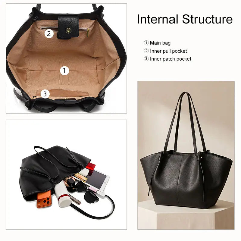 Women's Large Capacity PU Leather Tote Bag  view 6