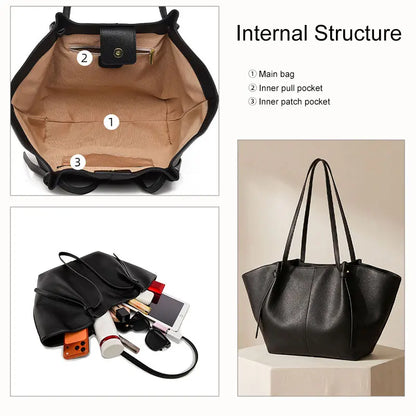 Women's Large Capacity PU Leather Tote Bag  view 6