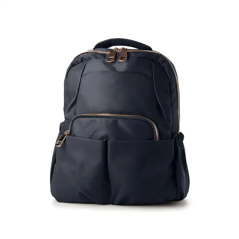 Nylon Laptop Backpack for Women – 14” Padded Compartment, Multi-Pocket Black