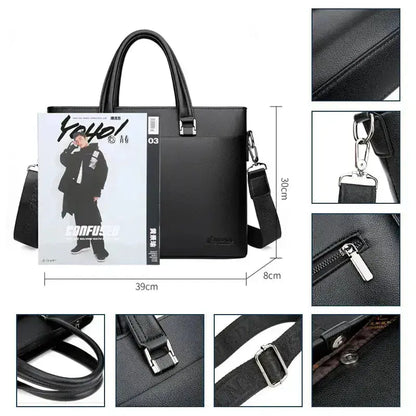 Messenger Bag Interior - Polyester Lining with Multiple Organizer Pockets