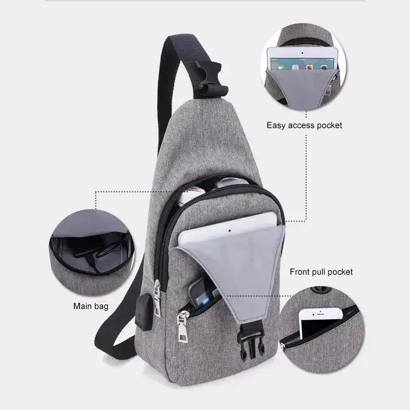 Range Bags Oxford Fabric Sling Bag - Lightweight Travel Chest Pack