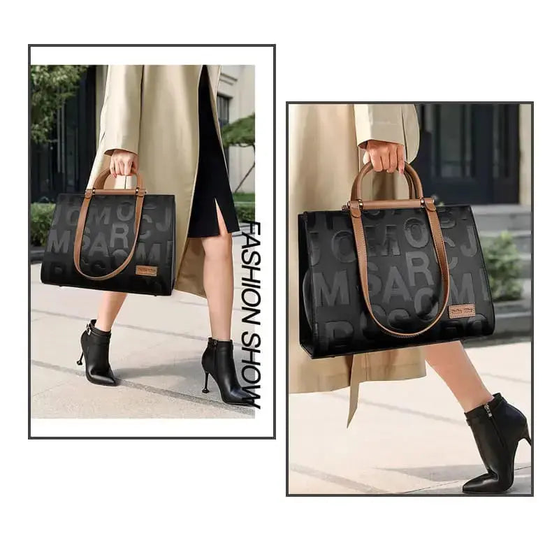 Luxury handbag with back zip pocket for daily use