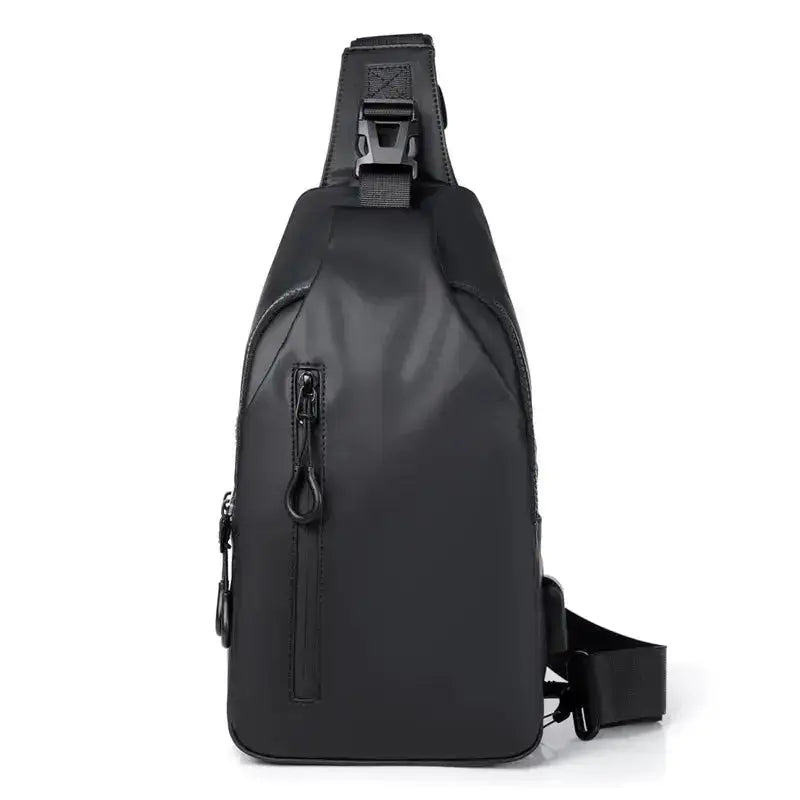 Range Bags PU Crossbody Bag Lifestyle - Professional Man Wearing Chest Pack for Work