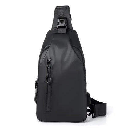 Range Bags PU Crossbody Bag Lifestyle - Professional Man Wearing Chest Pack for Work