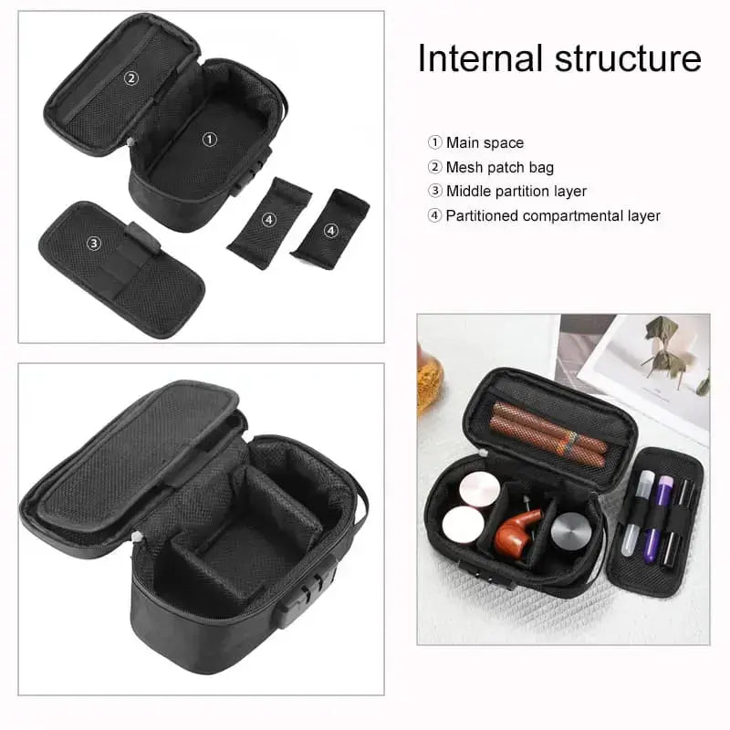 Smell Proof Carbon Stash Case detail view showing activated carbon layer