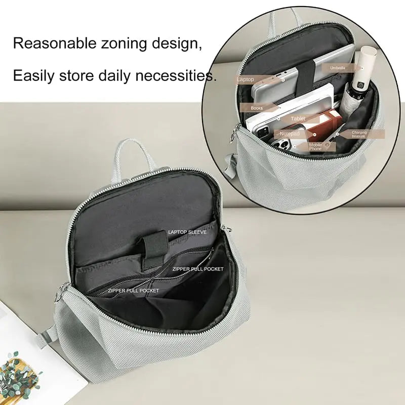 Women backpack with 14 inch laptop sleeve and trolley sleeve