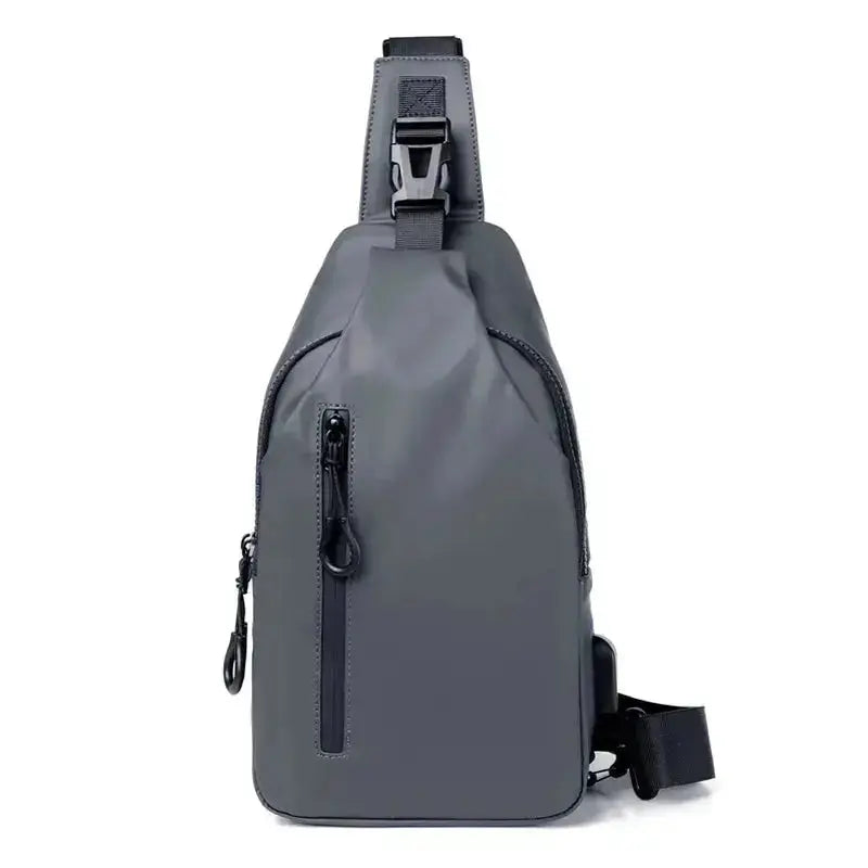 Range Bags PU Sling Bag Top View - Zipper Closure and Sleek Profile