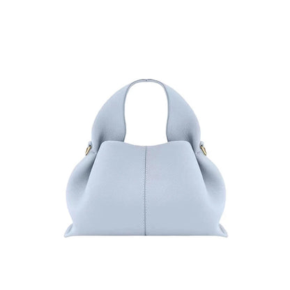 Cream white slouchy bag large size front angle view