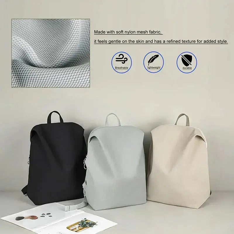 Women nylon backpack for daily college and office use