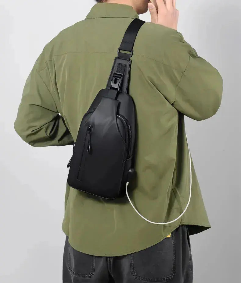 Range Bags PU Chest Bag Angle Shot - Modern Minimalist Business Design