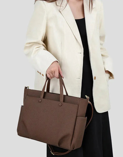 Business Laptop Tote Bag Side Profile - Spacious 11L Capacity