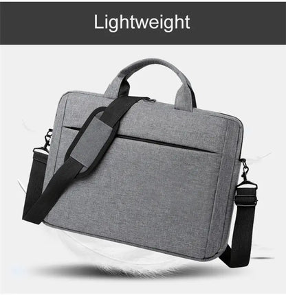 Interior view showing easy-access pocket with tablet and main bag with laptop books umbrella